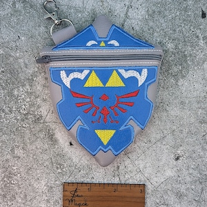 Hylian Shield Anime Manga Chibi Kawaii Reißverschluss Geldbörse Vinyl Kunstleder