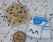 Milk or Cookie Kawaii Chibi Mint Stuffed Fleece Hedgehog Rat Guinea Pig Degus Chinchilla Enrichment Toy Small Animal Photo Prop Cage Buddy