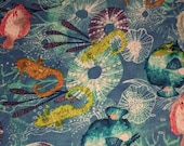 Seahorses, Fishes, Jellyfish Watercolor Cuddle Sack Cuddle Bag for Hedgehogs Small Pets Snuggle Sack