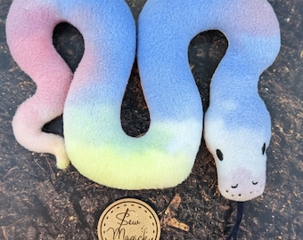 Königspython Pastell Aquarell Schlange - Ein Plüschtier Kuscheltier Freund Schlange Plüsch Foto Requisite Cosplay pelzigen Freund