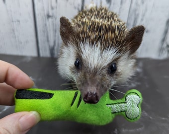 Zombie Single Digit Phalange Mint Stuffed Fleece Hedgehog Toy Small Animal Cage Buddy Enrichment Decor Photo Prop