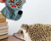Derpy Tiger KPop Demon Chibi Kawaii Mint Stuffed Fleece Hedgehog Rat Guinea Pig Chinchilla Enrichment Toy Small Animal Photo Prop Cage Buddy