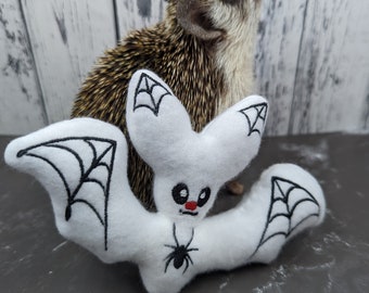 Spider Webs  Bat Mint Stuffed Hedgehog Toy Small Animal Cage Buddy Dia Los Muertos cage decor enrichment photo prop