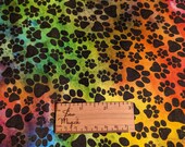Rainbow Tye Dye Paw Prints Cuddle Bag for Hedgehogs Ferrets Degus Small Pets Snuggle Sack