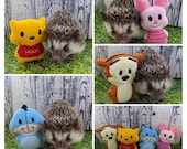 Hundred Acre Wood Friends Chibi Kawaii Mint Stuffed Hedgehog Toy Small Animal Cage Buddy
