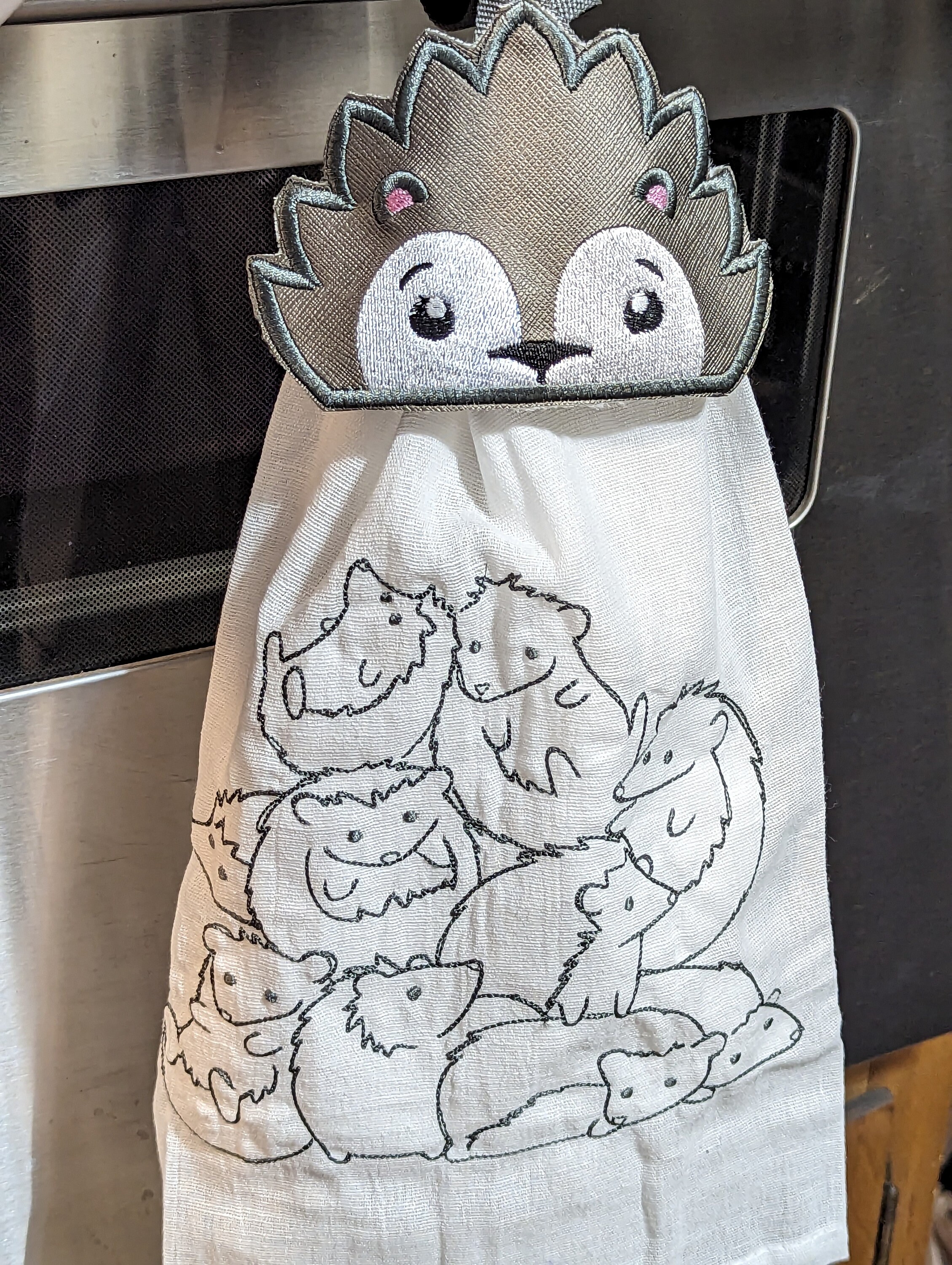 Adorable Hedgehog Peeking Towel Holder for the Whimsical Kitchen or Bathroom Etsy UK