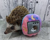 Hedgehog Faux Digital Virtual Pet Fleece Mint Stuffed Hedgehog Toy Small Animal Cage Buddy Choose Your Pet Pal Photo Prop
