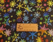 Snowflakes Winter Rainbow Wash Gradient Cuddle Bag for Hedgehogs Small Pets Snuggle Sack