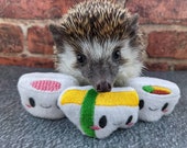 Kawaii Sushi Friends Chibi Mint Stuffed Hedgehog Toy Small Animal Cage Buddy