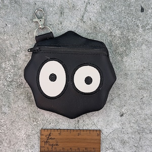 Fuligem Sprite Spirit Anime Manga Chibi Kawaii Bolsa de moedas com zíper Vinil Couro sintético
