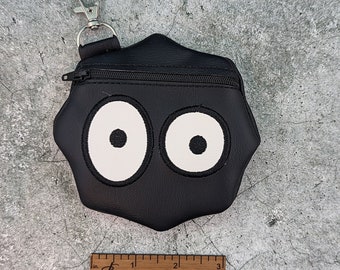 Soot Sprite Spirit Anime Manga Chibi Kawaii Zippered Coin Purse Vinyl Faux Leather