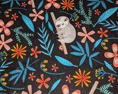 Sloths and Ladybugs on Black Cuddle Sack Cuddle Bag for Hedgehogs Small Pets Snuggle Sack