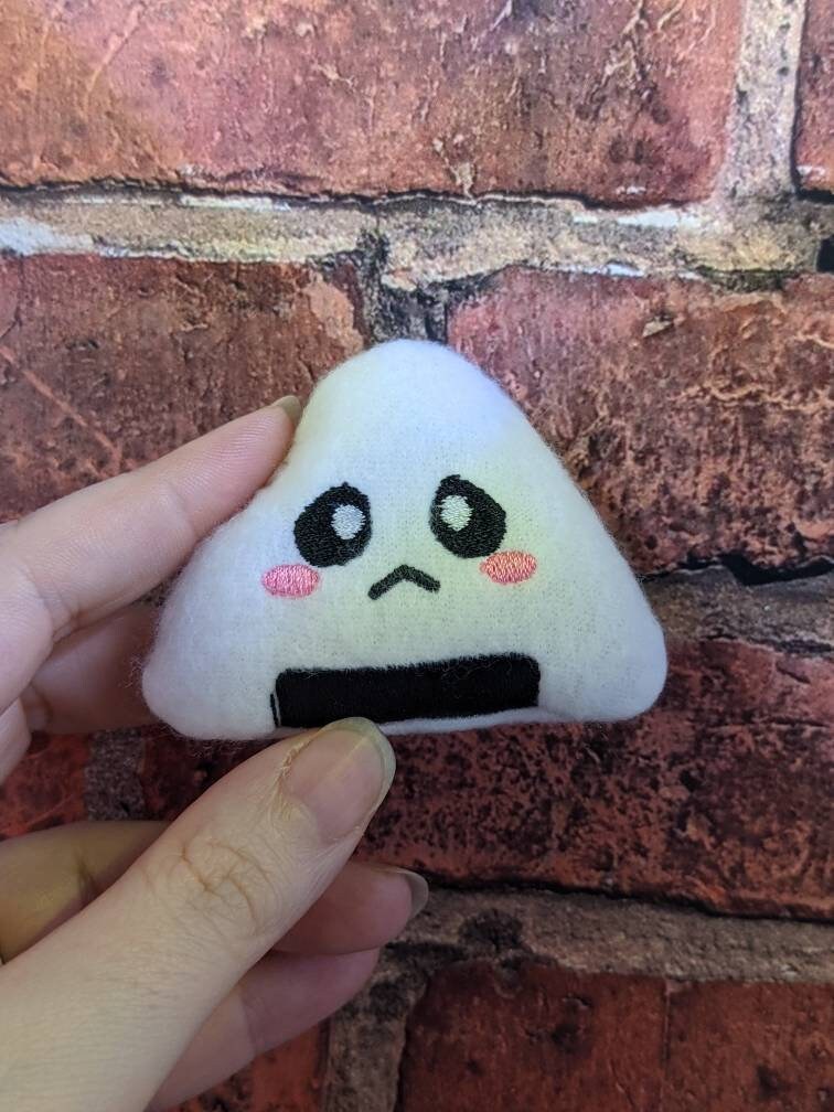 Kawaii Rice Ball Onigiri Sushi Chibi Mint Stuffed Hedgehog Toy Small ...