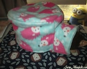 Happy Pink Hedgehogs On Aqua Igloo Cover for Hedgehogs, Guinea Pigs, Rats, Ferrets, Degus and many small pets