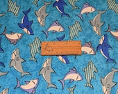 Sharks on Blue Chibi Kawaii Cuddle Bag for Hedgehogs Ferrets Degus Small Pets Snuggle Sack