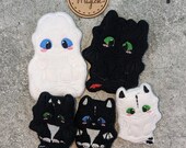 Toothless Family Night Light Fury Chibi Kawaii Fleece Mint Stuffed Hedgehog Toy Small Animal Cage Buddy Cage Decor Photo Props