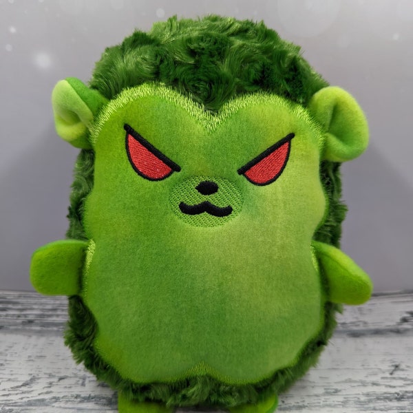 Zombie Deviant Face Quilly the Kid - A Hedgehog Plushie Stuffed Animal Friend Chibi Kawaii Anime