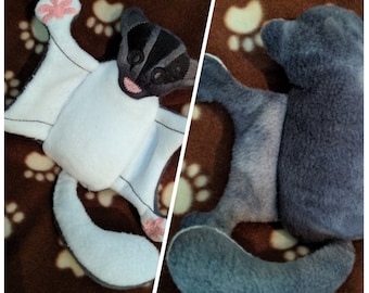 Sugar Glider Plush Stuffed Animal Friend - Dark Gray Medium