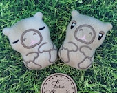 Capybara Kawaii Chibi Fleece Mint Stuffed Hedgehog Toy Small Animal Cage Buddy Cage Decor Photo Prop