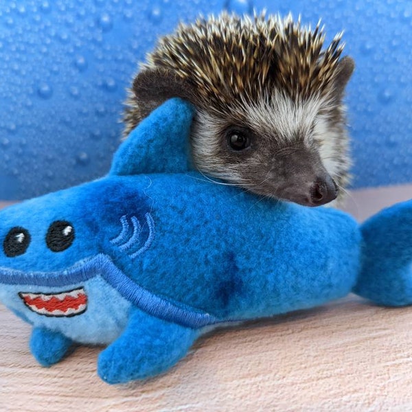 Finley the Shark Toss Toy Mint Stuffed Hedgehog Toy Cage Buddy Photo Prop Enrichment