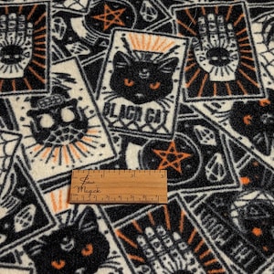 Orakel Karte Black Cat Halloween Iglu Hülle Doppelfleece wendbar für Igel, Meerschweinchen, Ratten, Frettchen, Degus und viele kleine Haustiere