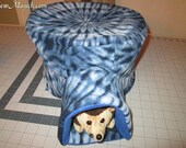 Spiral Blue Tye Dye Igloo Cover for Hedgehogs, Guinea Pigs, Rats, Ferrets, Degus and many small pets
