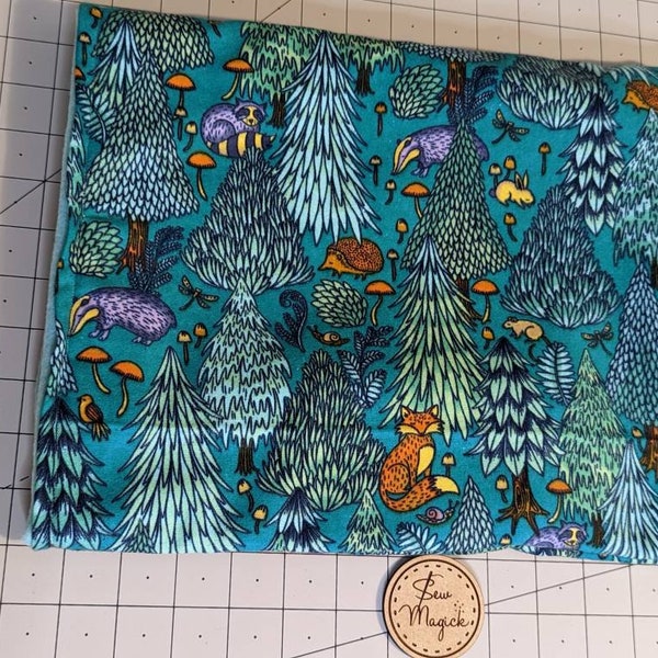 Aqua Forest Friends Hedgehogs Raccoons Badgers Foxes Cuddle Sack Cuddle Bag for Hedgehogs Small Pets Snuggle Sack