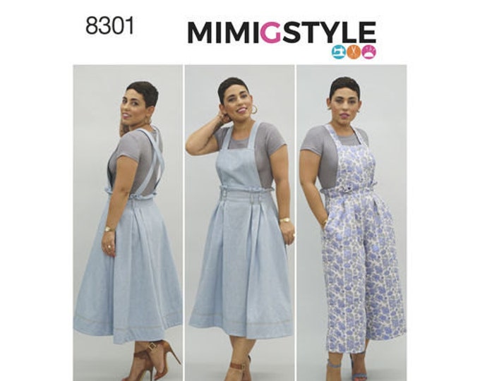 Simplicity Pattern 8301 Mimi G Style Misses' Overalls and Knit Crop Top ...