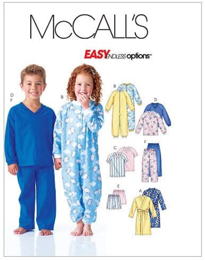 M6224 Onesie Top Shorts and Pants sewing patterns by McCalls sewing patterns Toddlers/'Children/'s Robe Size 1-3 toddler.