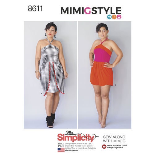 simplicity BNIP Simplicity dress/playsuit sewing pattern sizes 10-16 