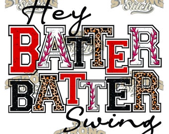 Hey Batter Batter Swing 300dpi PNG Digitaldruck