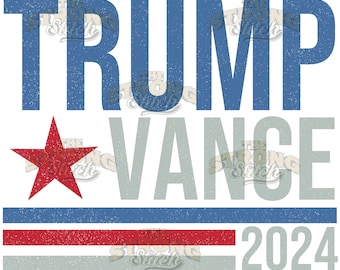 Trump Vance 2024 Distressed Präsident MAGA 300dpi PNG Digitaldruck