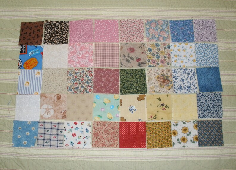40 Precut Quilt Squares 2.5 Inch 40 Different Fabrics Etsy