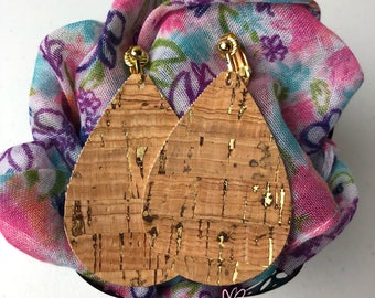 Clip On Earring ADD ON faux leather tear drop earrings - must be purchased with earrings