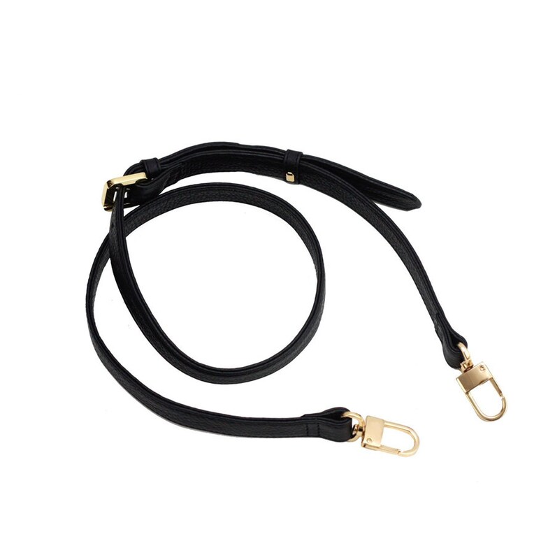 Black Leather Crossbody Adjustable Strap Pebbled Leather Etsy