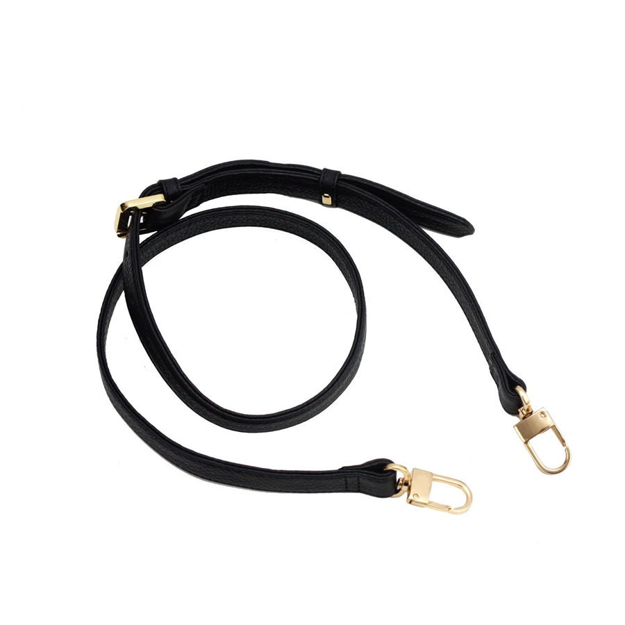 Black Leather Crossbody Adjustable Strap Pebbled Leather Etsy