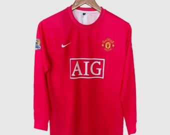 Ronaldo Jersey, Retro Manchester United Ronaldo 2007- 08 Retro Full Sleeve Jersey, Retro Collection, Vintage Football Jersey, MU Jersey