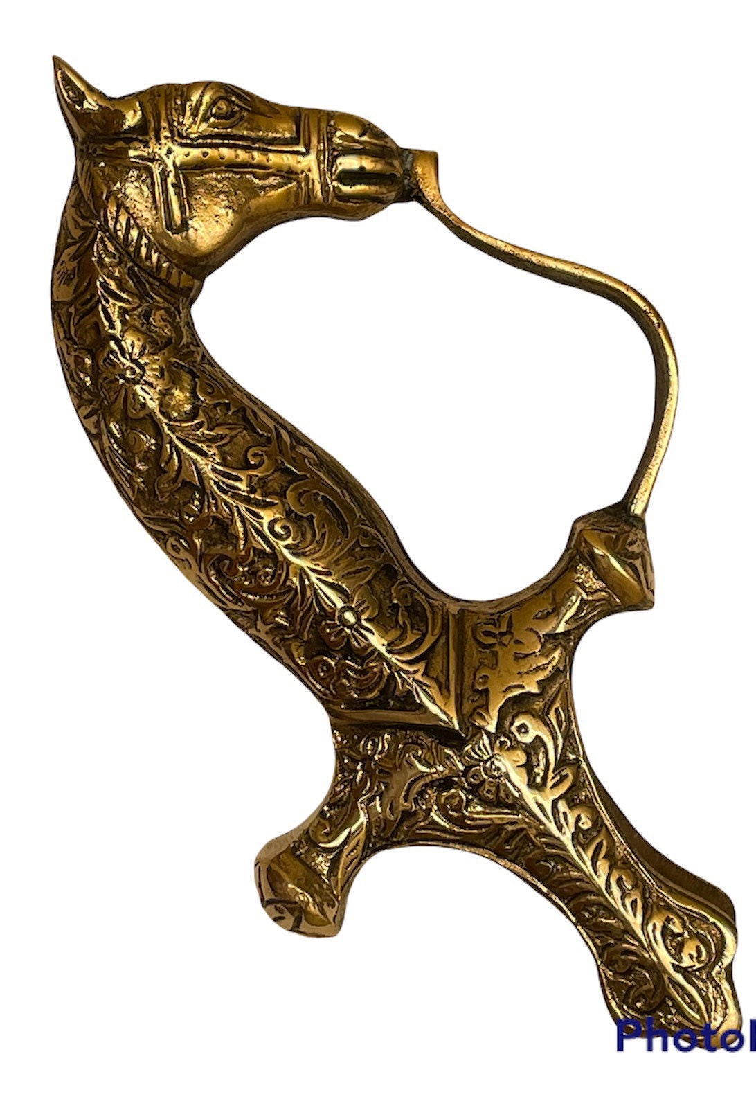 Golden Look Rajput Sword Hilt With Engraved Carvings Etsy