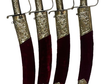 Groom wedding Handcrafted Indian Sikh/Rajput Wedding Kirpan Set of 4 piecies