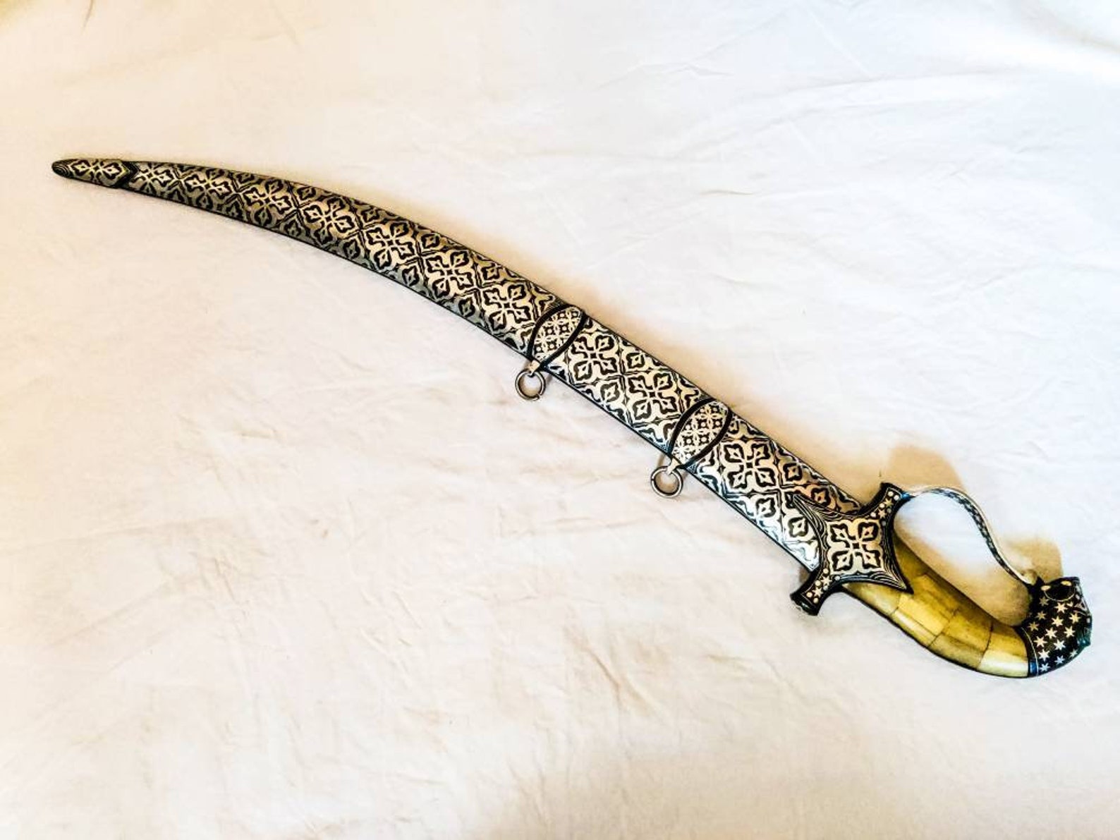 Handcrafted Indian Talwar/ Sword with Silver Koftgari work and | Etsy