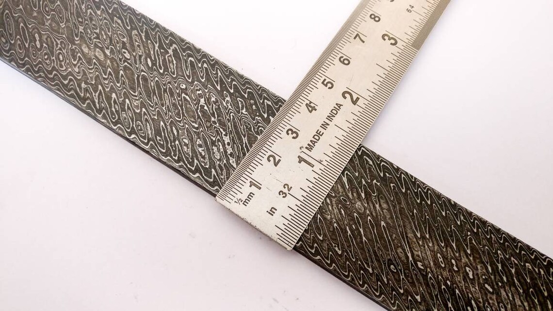 Damascus Steel Layers Zig Zag Blade Knives Knife Bar Blank Etsy