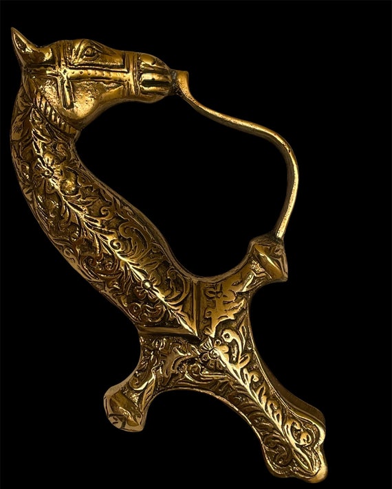 Golden Look Rajput Sword Hilt With Engraved Carvings Etsy