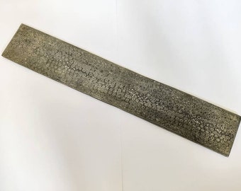 Damascus Steel Billet: 12-inch Raindrop Pattern Knife Blade