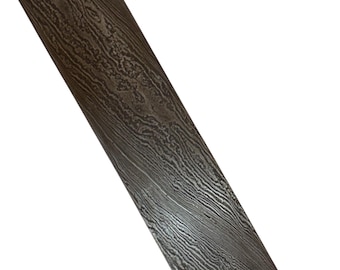 Handsmidd Damaskusstålstång, vridmönster, knivtillverkning, (12 x 2 tum)