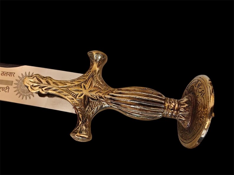 Talwar In English Word Indian Shahi Talwar Sword, Maroon & Golden Mughal Style, 38” - Etsy