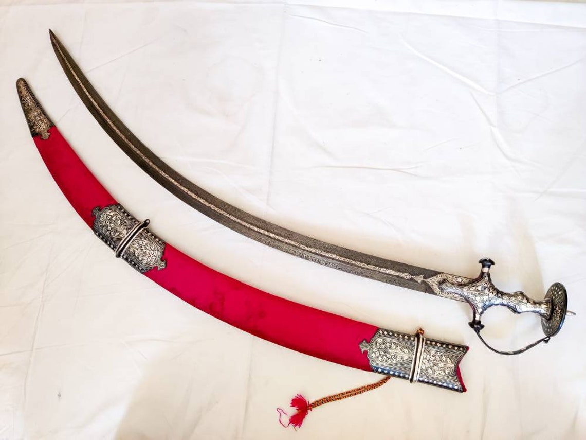 Handcrafted Indian Talwar/ Sword With Silver Koftgari Work and - Etsy UK