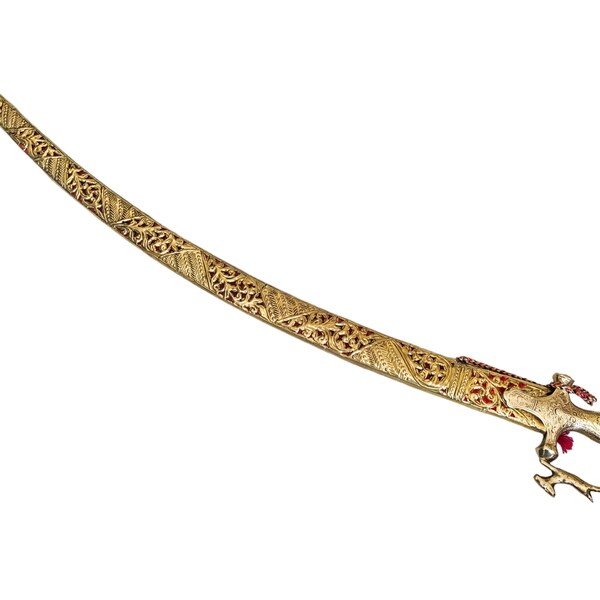 Indian Rajput Wedding Sword with sheath golden Hilt 35 inches