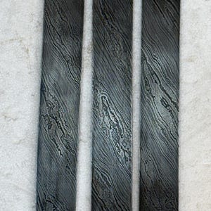 Damascus Billet 12 Inch Long Damascus Billet Blank Knife Making Supplies Lot of 3