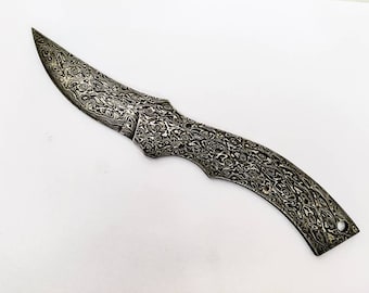 Handgeschmiedete Damaststahl Skinner Messerrohling, Kohlenstoffstahl