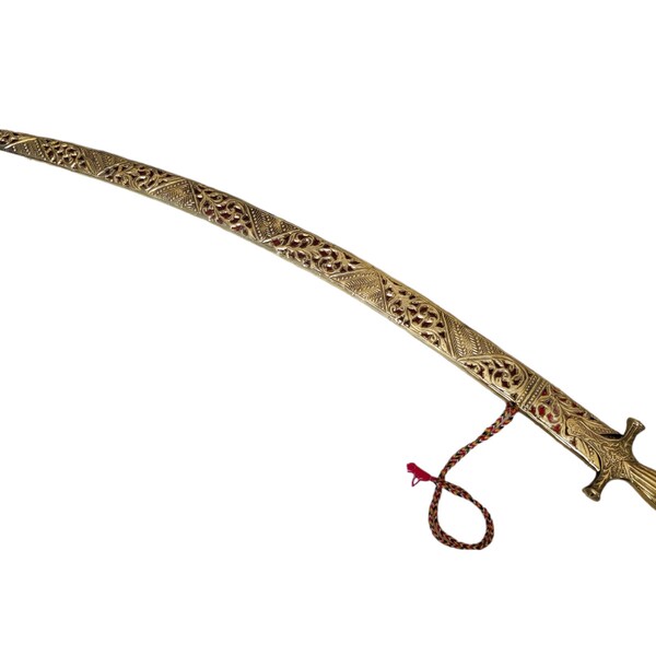 Indian Rajput Wedding Sword with sheath golden Hilt